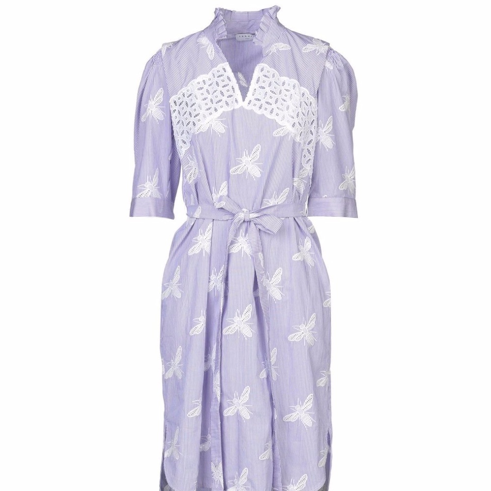Elegant Purple Sandro Shirt Dress